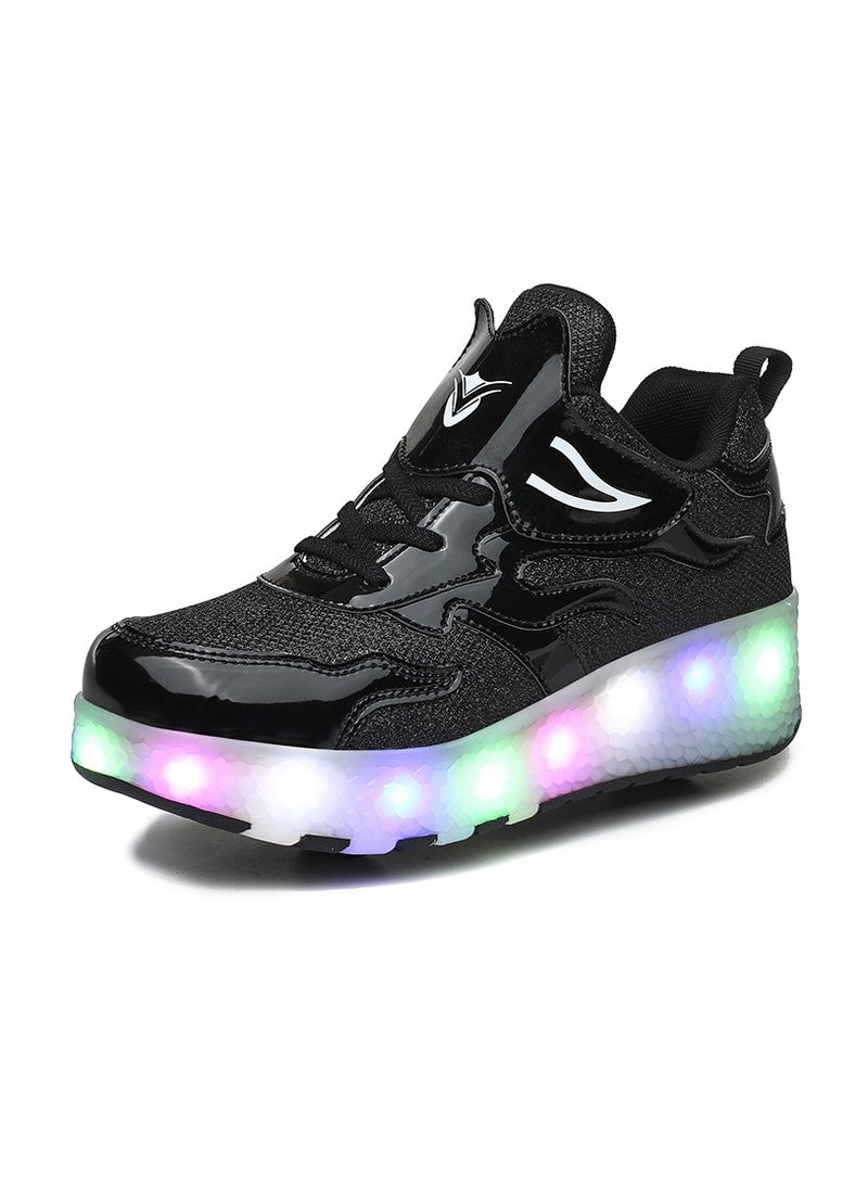 Loquat LED Flash Light Sneaker Skate Shoes with Wheels USB Charging Roller Skates Shoes - Image 2