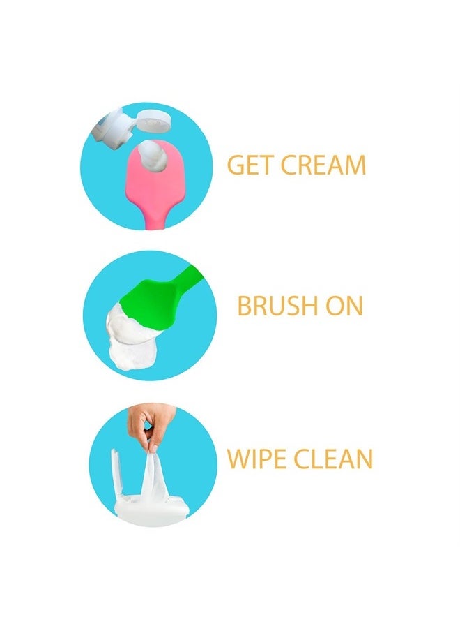 Baby Bum Brush Bumco 2-PACK Diaper Cream Spatula - FULL-SIZE + MINI Baby Bum Brush with TRAVEL CASE - Diaper Cream Applicator for Baby - Baby Necessities - Suitable for Aquaphor, Desitin - Pink  - Image 2