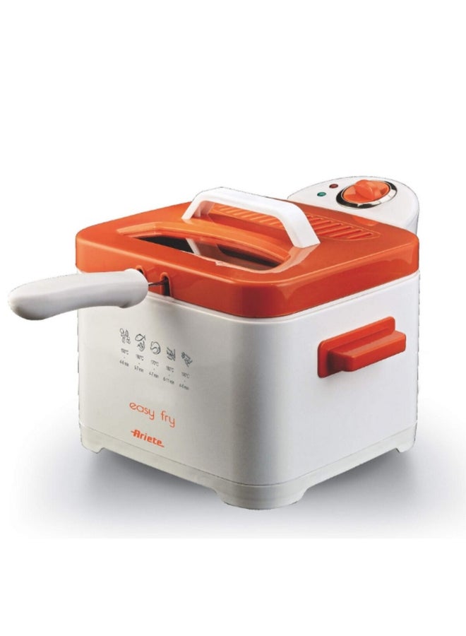أريتي 2000W Easy Fry Electric Oil Fryer Orange and White 2.5 Liter 00C461100ARAS 2.5 L 2000 W 00C461100ARAS Orange and White - Image 1