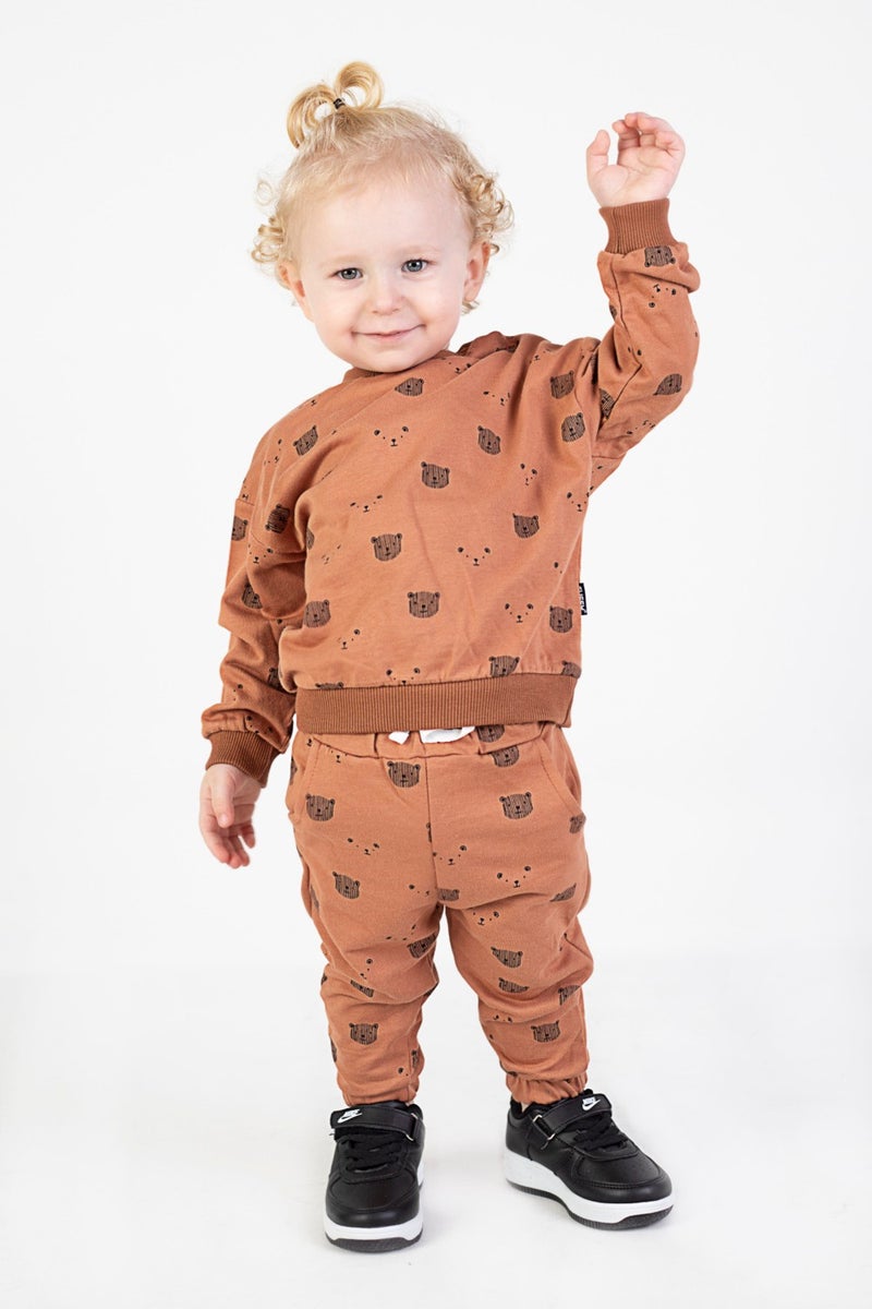 Harika Kids Baby Boy Child Two Yarn Fabric Medium Thickness Knitted Basic Bottom Top Tracksuit Set  - Image 2