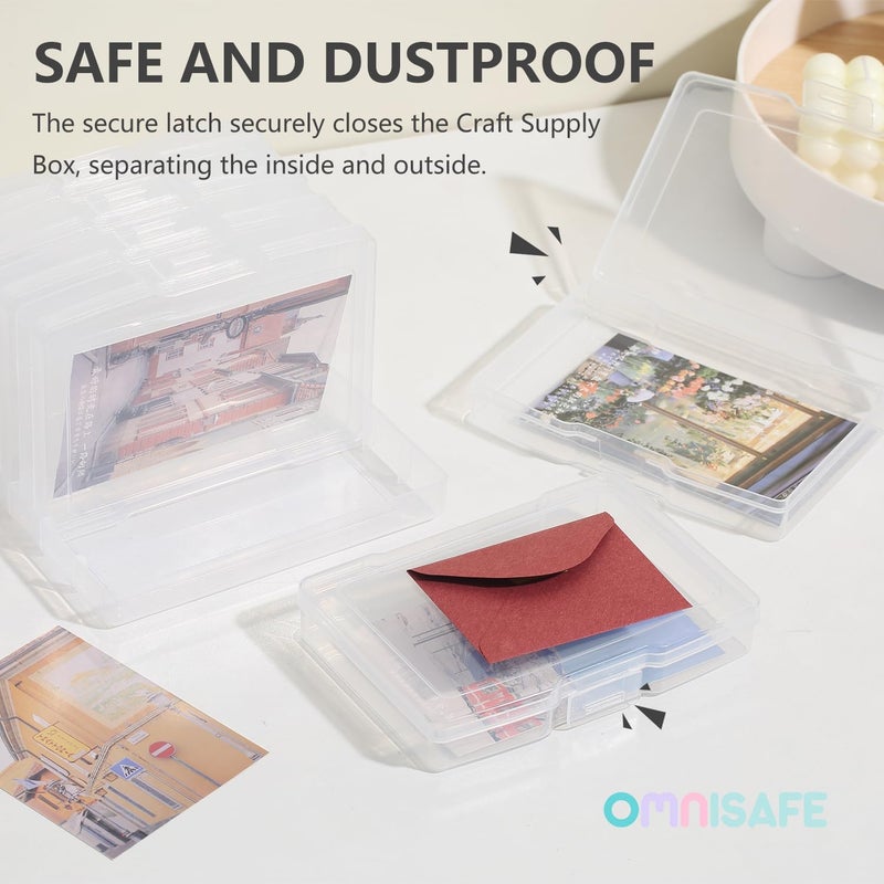 OMNISAFE حالات تخزين الصور OMNISAFE 4x6، 6 حاويات تخزين بلاستيكية داخلية، صندوق خالي من الحمض للصور، الحرف، تزيين الألبومات، حافظ الصور - Image 5
