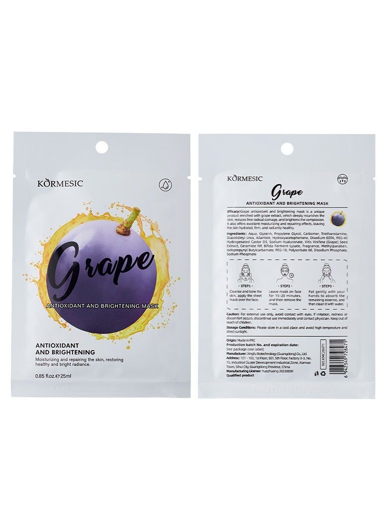 Kormesic Grape Antioxidant & Hydrating Mask 25ml-5 packs - Image 1