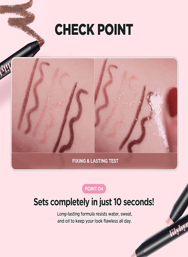 lilybyred قلم تحديد العيون الجل من ليليبايريد ستاري آيز AM9 إلى PM9 | قلم تحديد جل كوري، لون مكثف، تركيبة كريمية، سهولة في الدمج، مبراة مدمجة، مقاوم للتلطخ، يدوم طويلاً، 0.017 أونصة (04 وردي ذهبي) - Image 4
