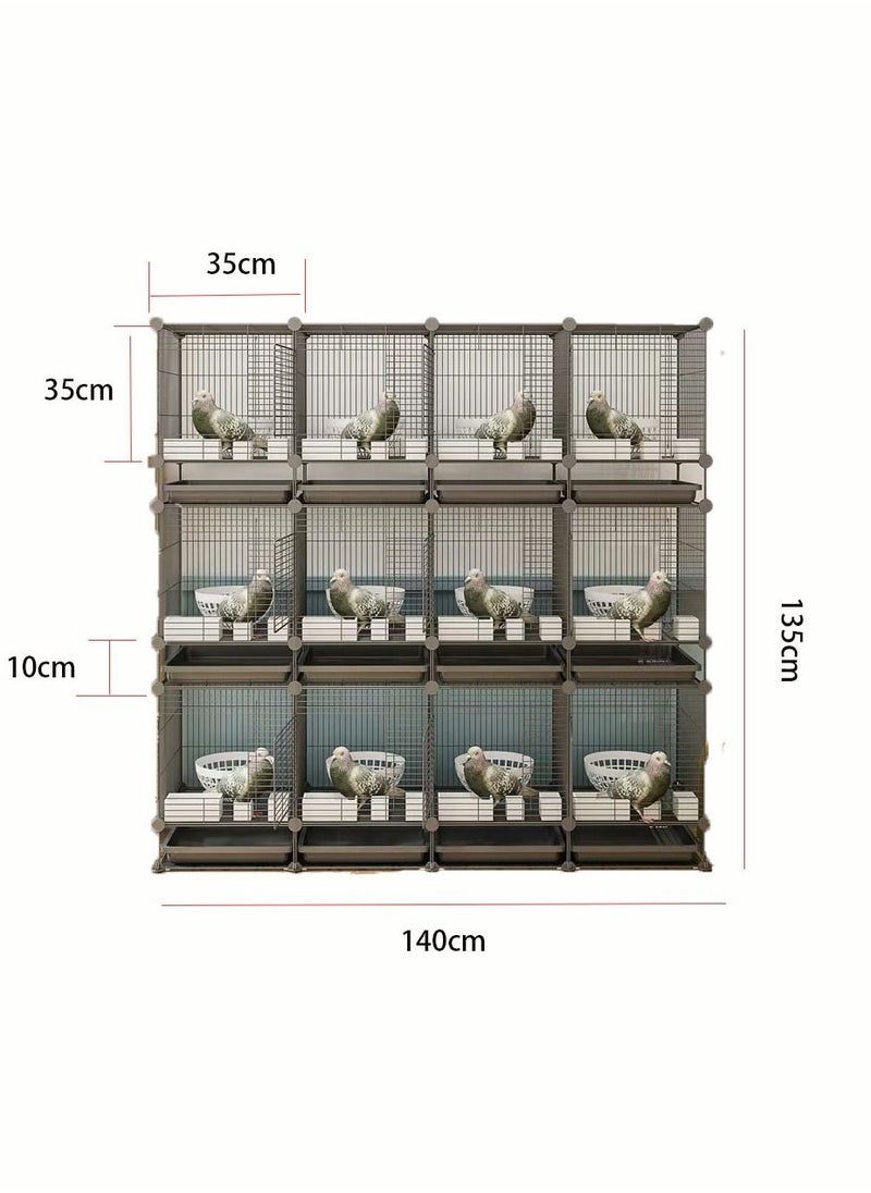 Generic - Metal Bird Cage For Cockatiels African Grey Quaker Sun Parakeets Green Cheek Parrot Bird Cage Birdcage - Image 1