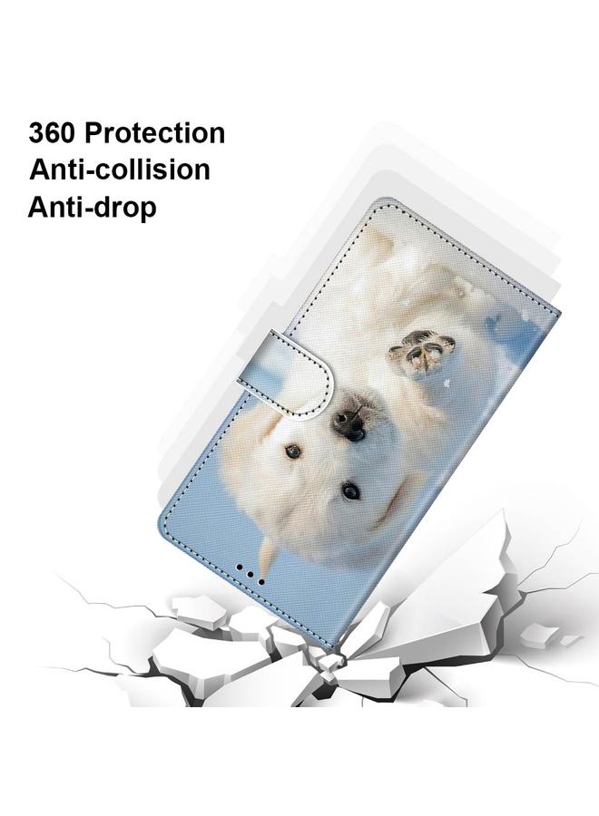 إيروريكس جراب لهاتف Samsung Galaxy A03 Core، جراب هاتف جلدي قلاب أفقي بتصميم متقاطع ملون مع حامل وفتحات للبطاقات ومحفظة وحبل - Image 4