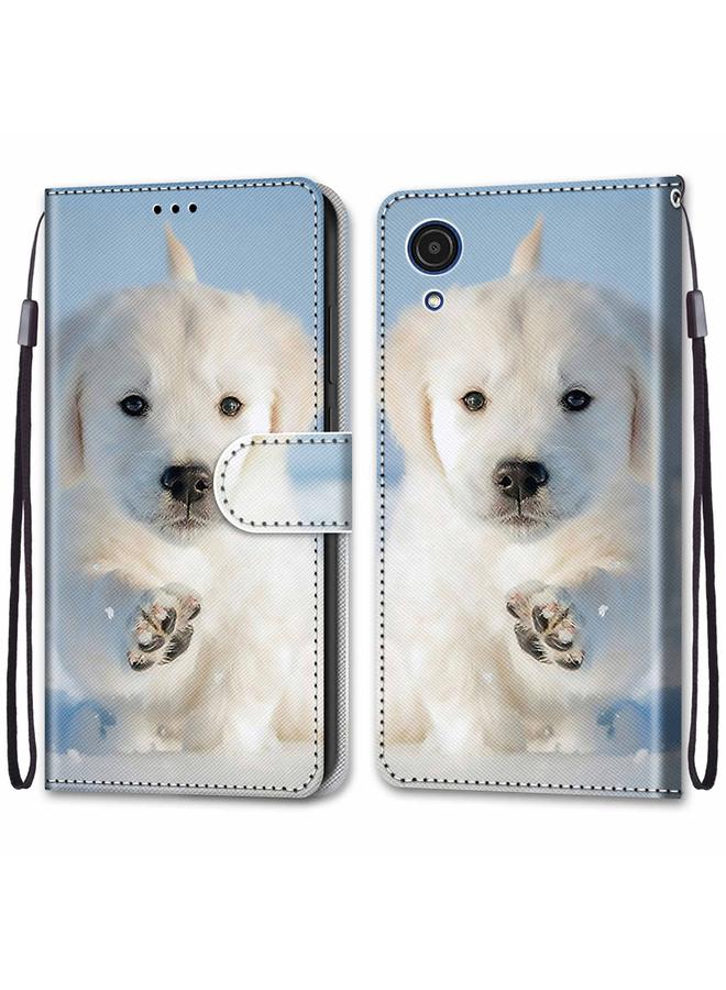 إيروريكس جراب لهاتف Samsung Galaxy A03 Core، جراب هاتف جلدي قلاب أفقي بتصميم متقاطع ملون مع حامل وفتحات للبطاقات ومحفظة وحبل - Image 2