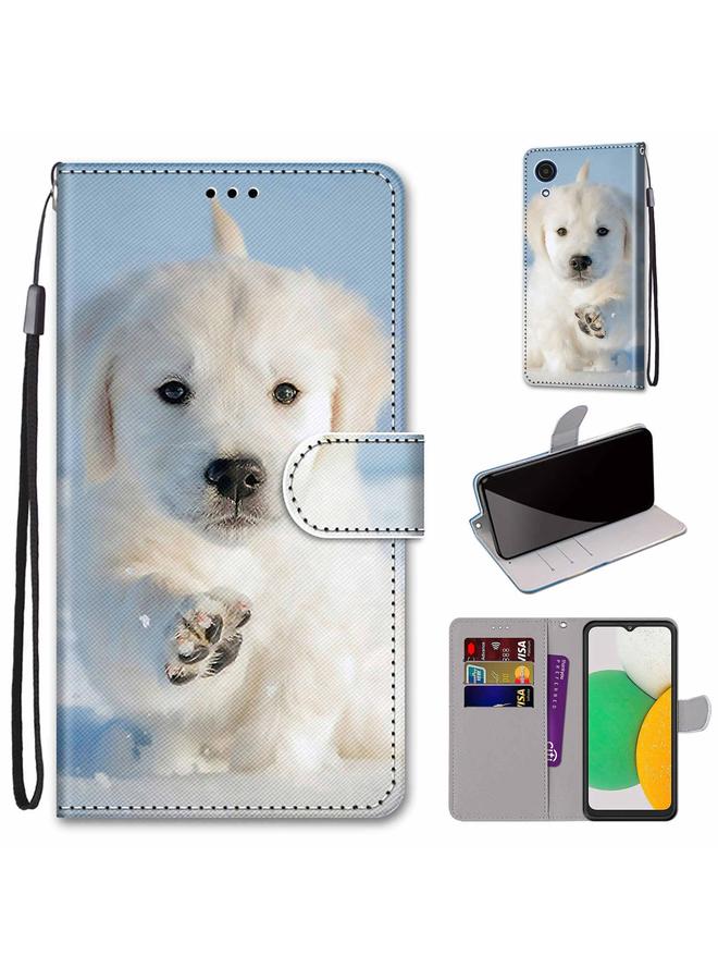 إيروريكس جراب لهاتف Samsung Galaxy A03 Core، جراب هاتف جلدي قلاب أفقي بتصميم متقاطع ملون مع حامل وفتحات للبطاقات ومحفظة وحبل - Image 1