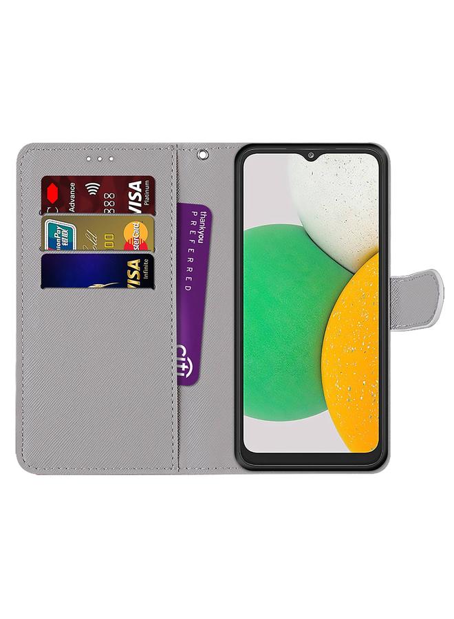 إيروريكس جراب لهاتف Samsung Galaxy A03 Core، جراب هاتف جلدي قلاب أفقي بتصميم متقاطع ملون مع حامل وفتحات للبطاقات ومحفظة وحبل - Image 3