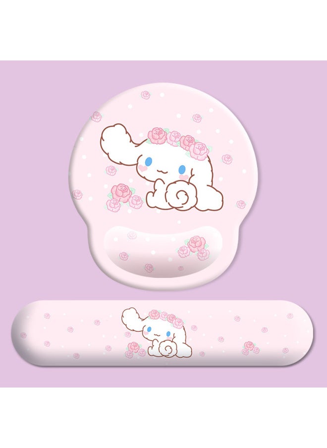 Generic - G07-F23 Cartoon Comic Series Set Wrist Guard Mouse Pad Office Non-slip Mouse Pad Wrist Guard Hand Pad Factory-Color:Painted-Pattern:MH030-4-Strawberry Bear Face - Image 1