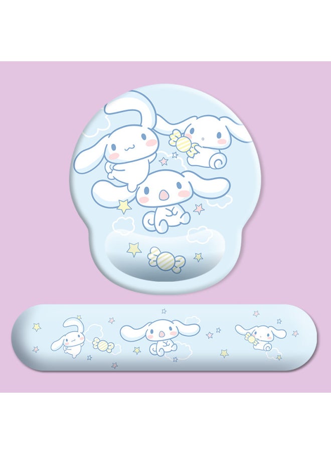 Generic - G07-F23 Cartoon Comic Series Set Wrist Guard Mouse Pad Office Non-slip Mouse Pad Wrist Guard Hand Pad Factory-Color:Painted-Pattern:MH030-4-Strawberry Bear Face - Image 1
