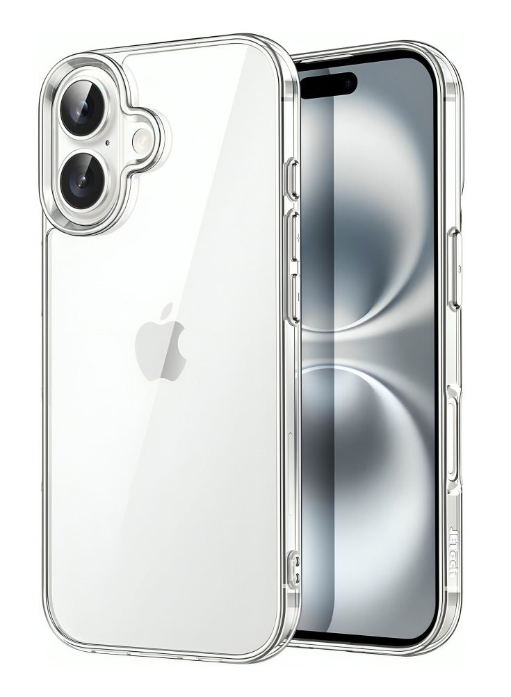 غطاء حماية لهاتف iPhone 16، مقاوم للصدمات، غير قابل للاصفرار، غطاء خلفي شفاف للغاية مقاوم للخدش لهاتف iPhone 16 مقاس 6.1 بوصة - Image 1