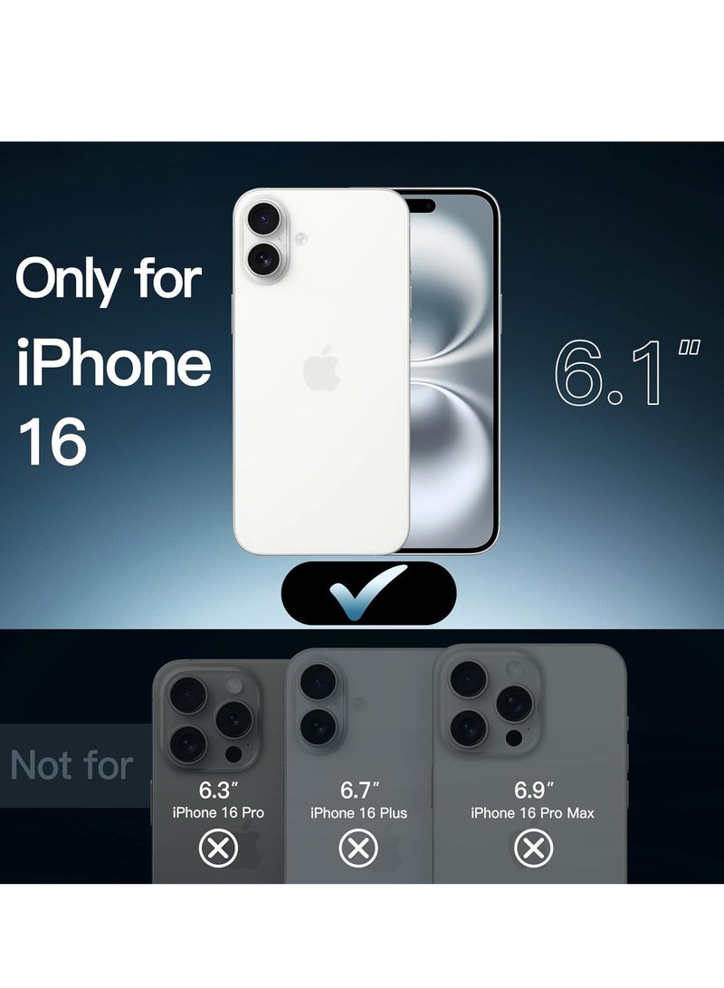 غطاء حماية لهاتف iPhone 16، مقاوم للصدمات، غير قابل للاصفرار، غطاء خلفي شفاف للغاية مقاوم للخدش لهاتف iPhone 16 مقاس 6.1 بوصة - Image 2