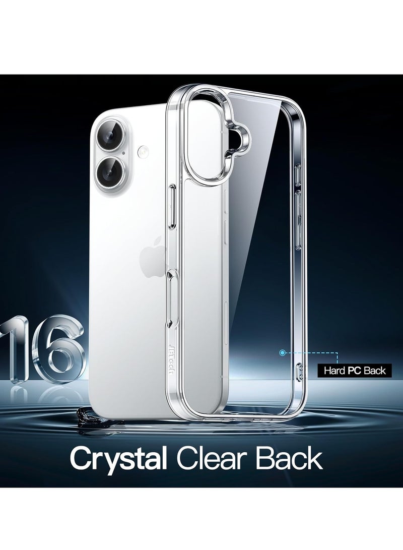 غطاء حماية لهاتف iPhone 16، مقاوم للصدمات، غير قابل للاصفرار، غطاء خلفي شفاف للغاية مقاوم للخدش لهاتف iPhone 16 مقاس 6.1 بوصة - Image 3