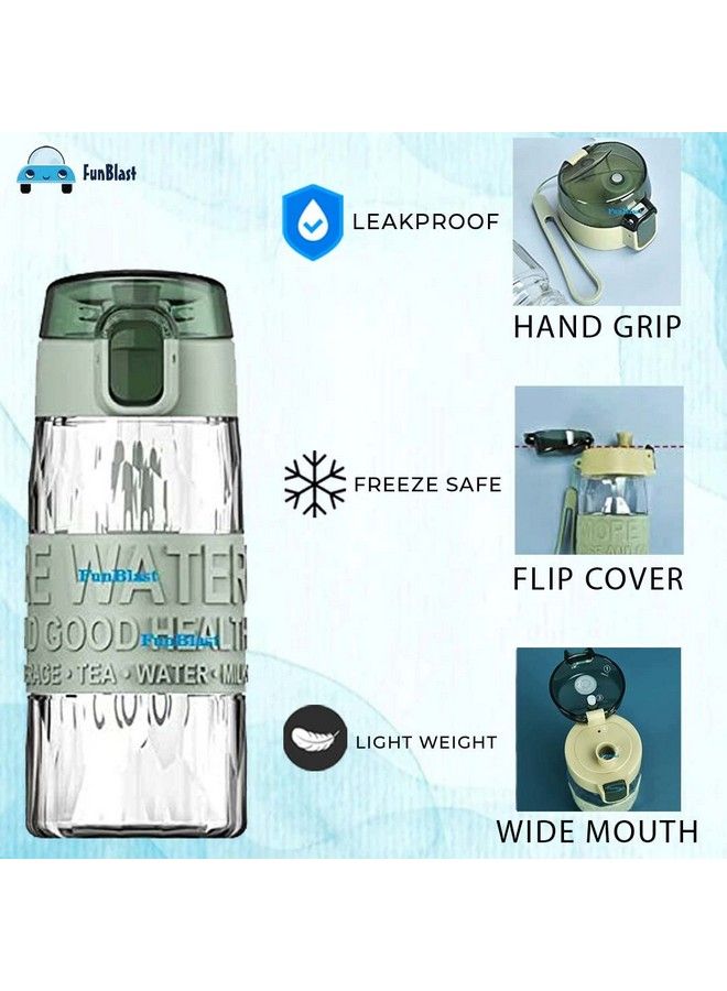 FunBlast زجاجة مياه للأطفال زجاجة مياه أنيقة مع زجاجة سيبر للأولاد والبنات زجاجة مياه مضادة للتسرب للأطفال زجاجة مياه مدرسية للأطفال 540 مل (أخضر) - Image 5