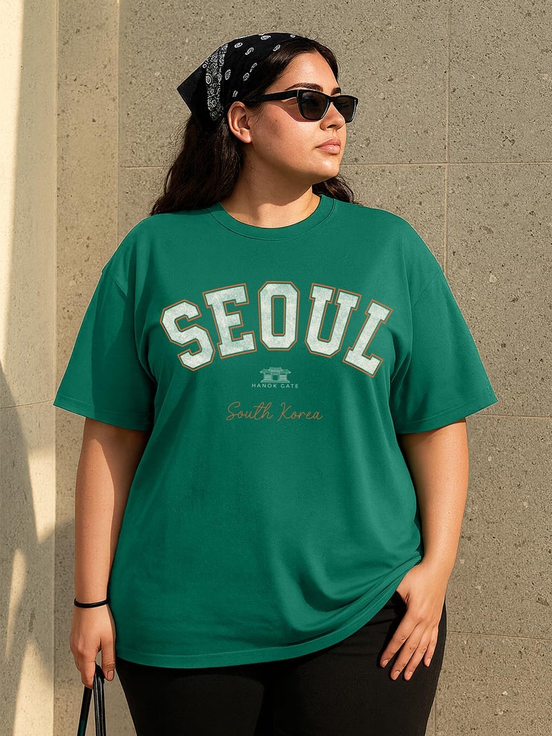 JUNEBERRY® Women’s Plus Size T-Shirt | Big Size 3XL–5XL | Plus Size Casual Cotton T-Shirt for Curvy Women | Soft & BreathablePS_OS_JB_SL_G117_4XL - Image 2