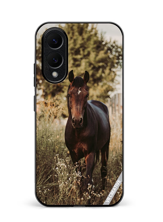 Protective Case Cover For Samsung Galaxy S25 Edge Brownie Horse Design Multicolour