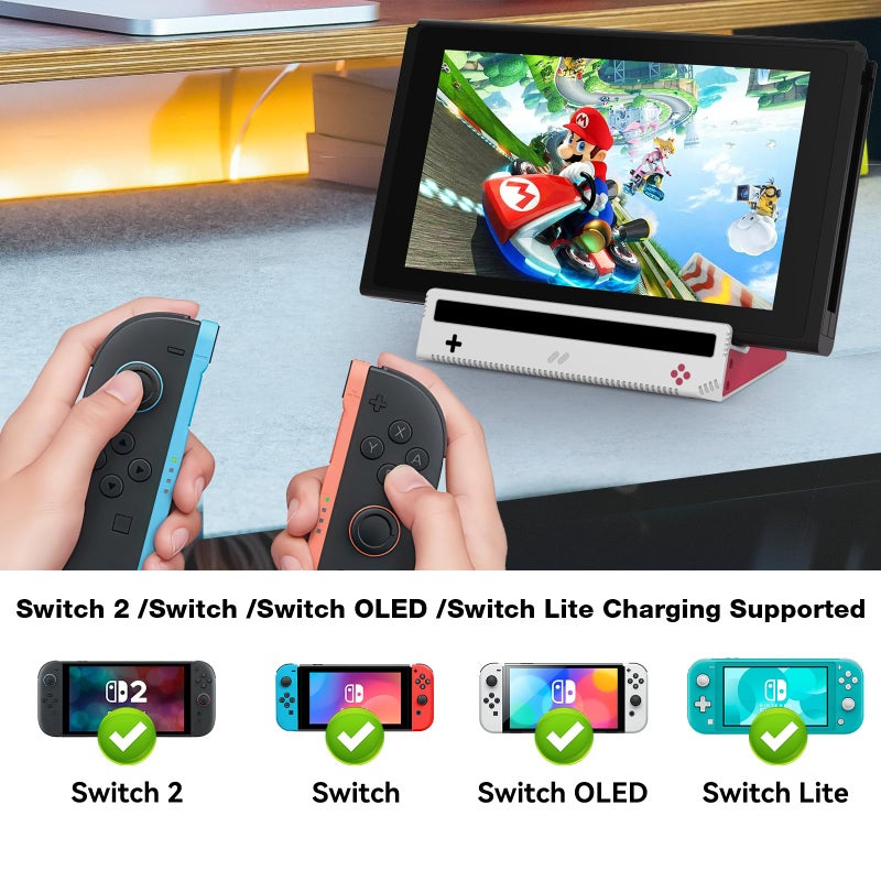 HEIYING Switch Charger Dock for Nintendo Switch 2 / OLED/Lite,Charging Dock Station with Standard USB-C Port for Easy Console Charging - Image 2