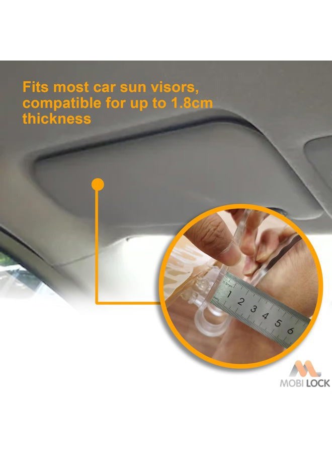 Mobi Lock 2pcs Car Sun Visor Tac Extension 2 in 1 for Day and Night Anti Glare, Anti Dazzle, and UV Protection HD Automobile Windshield Visor - by Mobi Lock - Image 3