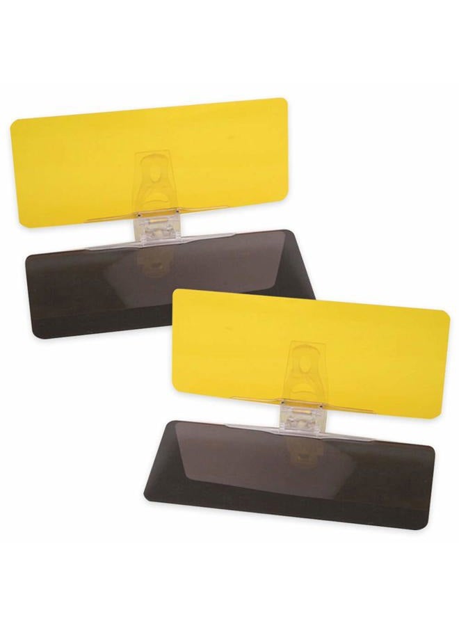 Mobi Lock 2pcs Car Sun Visor Tac Extension 2 in 1 for Day and Night Anti Glare, Anti Dazzle, and UV Protection HD Automobile Windshield Visor - by Mobi Lock - Image 1
