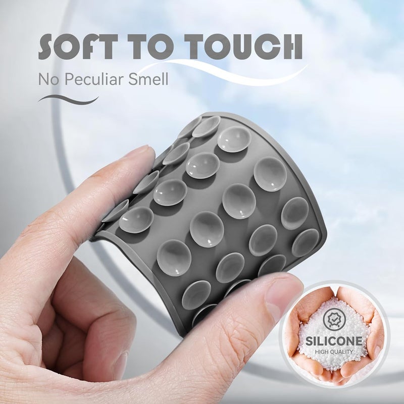 TARAVEE Suction Phone Case Anti-Slip Silicone, Phone Suction Sticker, Silicone Suction Phone Case for Hands-Free Mobile Accessory Holder Grip for Selfies Videos (Grey) - Image 2