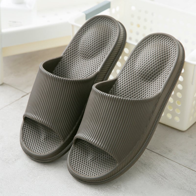 2024 Couples Home Slippers Non-Slip Thick Sole Coffee 
