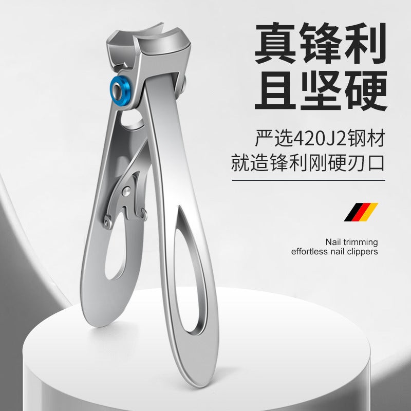 Large Opening Nail Clipper Single Pack Stainless Steel Anti-Splash Nail Clipper Large Thick Nail Clipper Hard Nail - Image 3