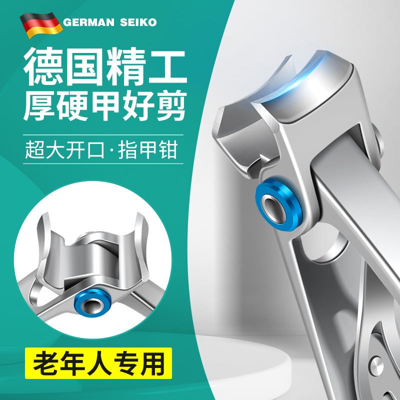 Large Opening Nail Clipper Single Pack Stainless Steel Anti-Splash Nail Clipper Large Thick Nail Clipper Hard Nail - Image 4