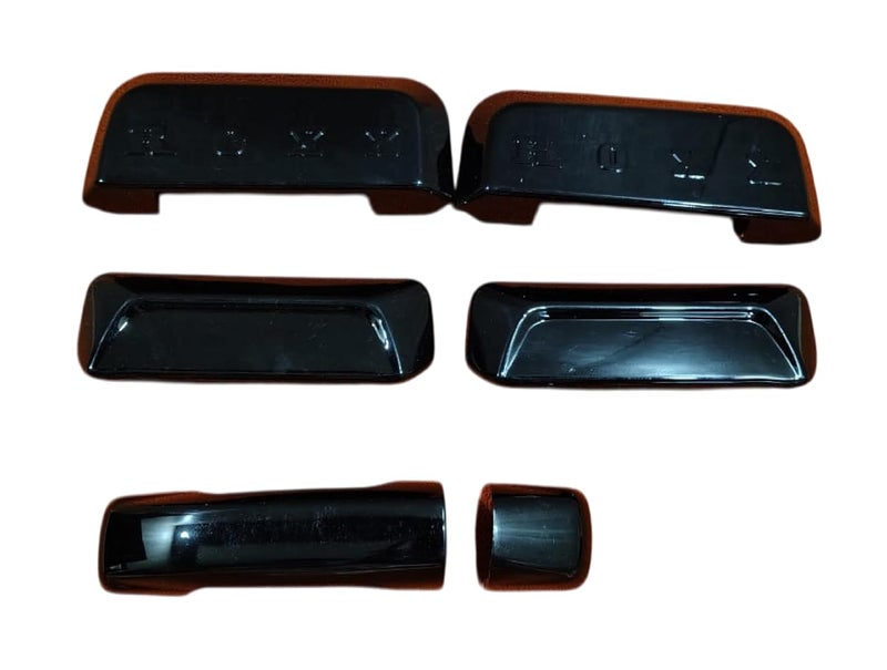 SmartFX SF SMARTFIX Mahindra Thar Roxx 2024 Catch Cover | Door Handle Cover/Protector, Chrome-Finish ABS Material, Black, Set of 6 Pieces with Adhesive Back (Black) - Image 1