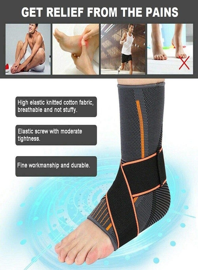 NUCARTURE ankle support for men and women pain relief straps for running sports,bandage wrap protection ligament injury ankle brace guard (Adjustable, 1 Count (Pack of 1)) - Image 2
