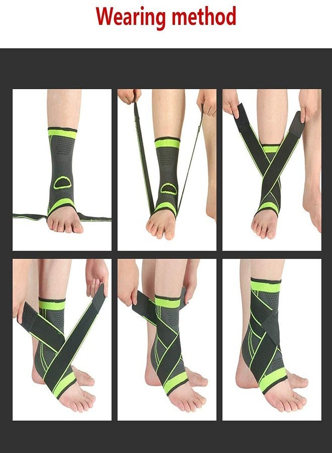 NUCARTURE ankle support for men and women pain relief straps for running sports,bandage wrap protection ligament injury ankle brace guard (Adjustable, 1 Count (Pack of 1)) - Image 3