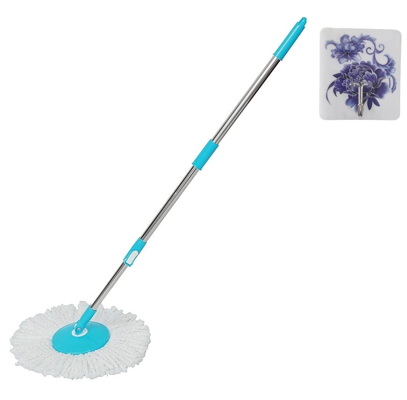 Hill Clean 360 Degree Spin Mop Stick Rod with 1 Microfiber Refill Standing Magic Pocha with Easy Grip Handle for Floor Cleaning Supplies Product for Home Office - Image 1