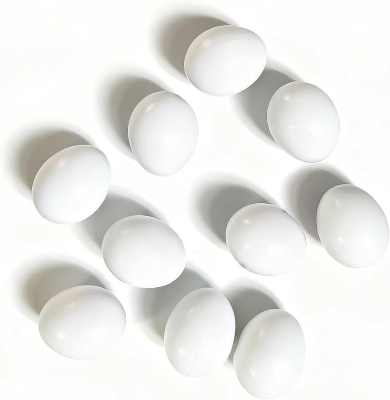 Azatemgo 10 Pack Small Plastic Parrot Eggs - 1.03 Inch Fake Bird Eggs for Training, Nesting Box & Stopping Egg Laying for Lovebirds, Cockatiels, Parakeets, Finches - Image 3