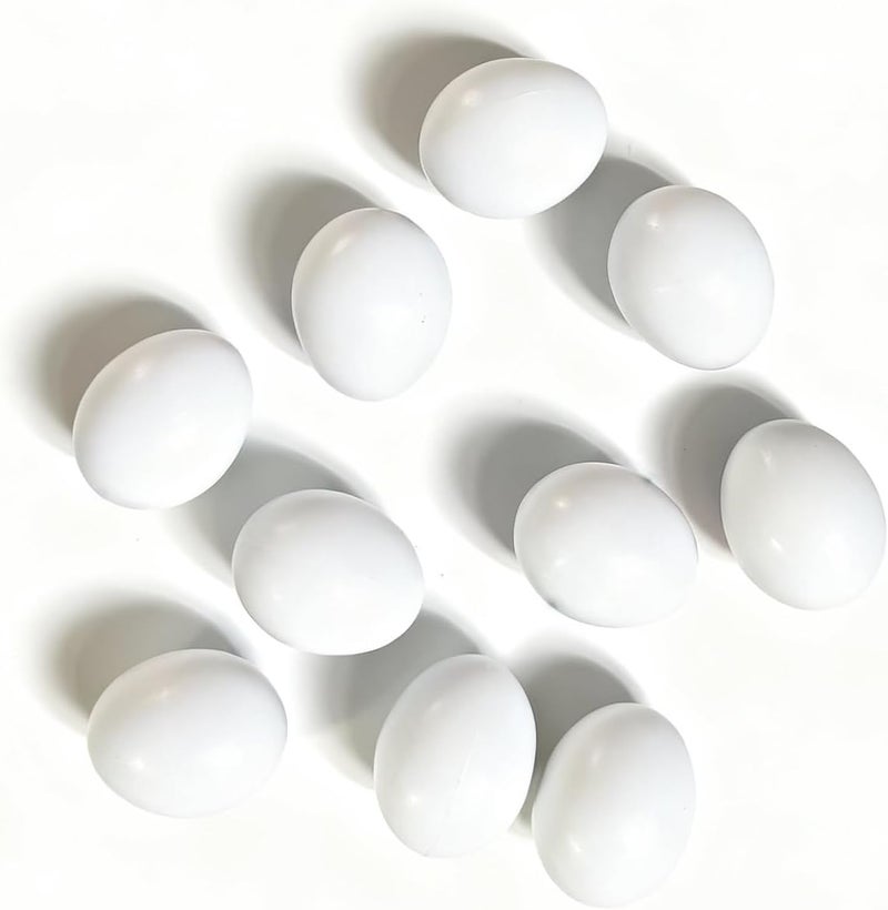 Azatemgo 10 Pack Small Plastic Parrot Eggs - 1.03 Inch Fake Bird Eggs for Training, Nesting Box & Stopping Egg Laying for Lovebirds, Cockatiels, Parakeets, Finches - Image 4