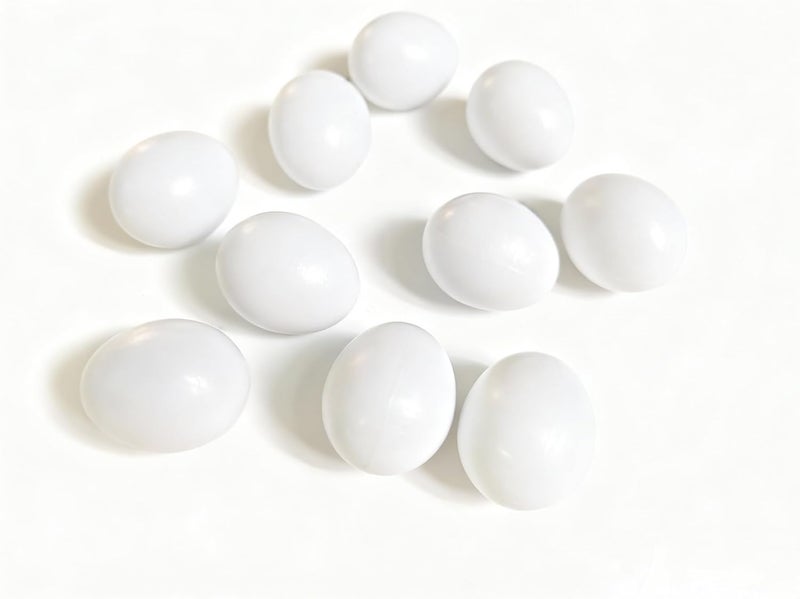 Azatemgo 10 Pack Small Plastic Parrot Eggs - 1.03 Inch Fake Bird Eggs for Training, Nesting Box & Stopping Egg Laying for Lovebirds, Cockatiels, Parakeets, Finches - Image 5