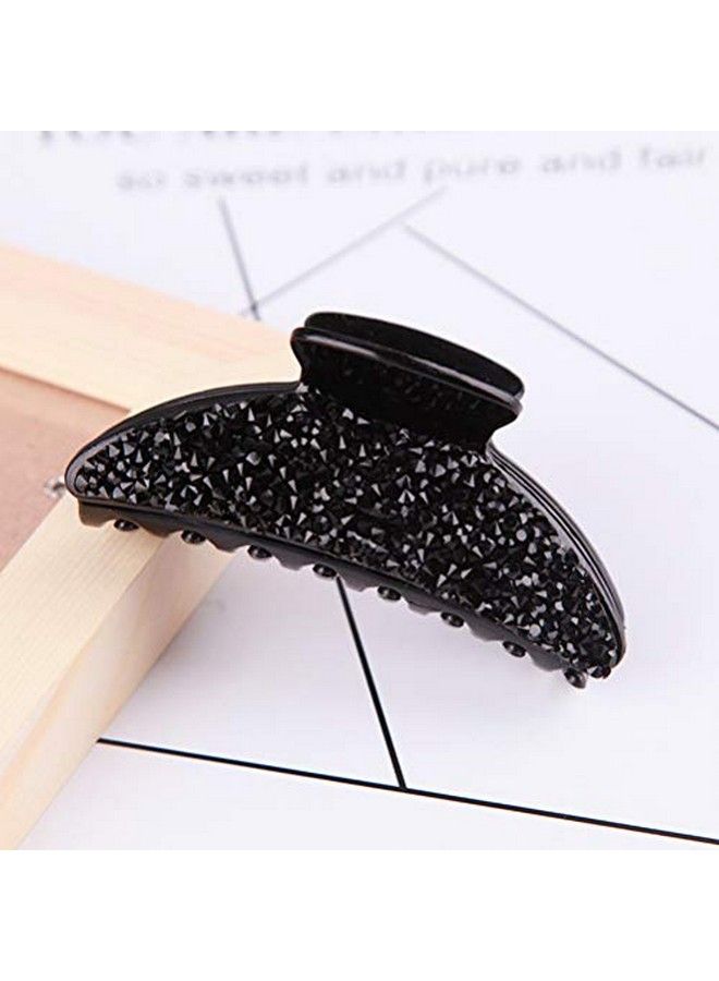 Lurrose 2Pcs Rhinestones Beads Hair Claw Clip Shiny Glitter Resin Hair Jaw Clips Elegant Crystal Nonslip Hair Barrettes For Women And Girls - Image 5