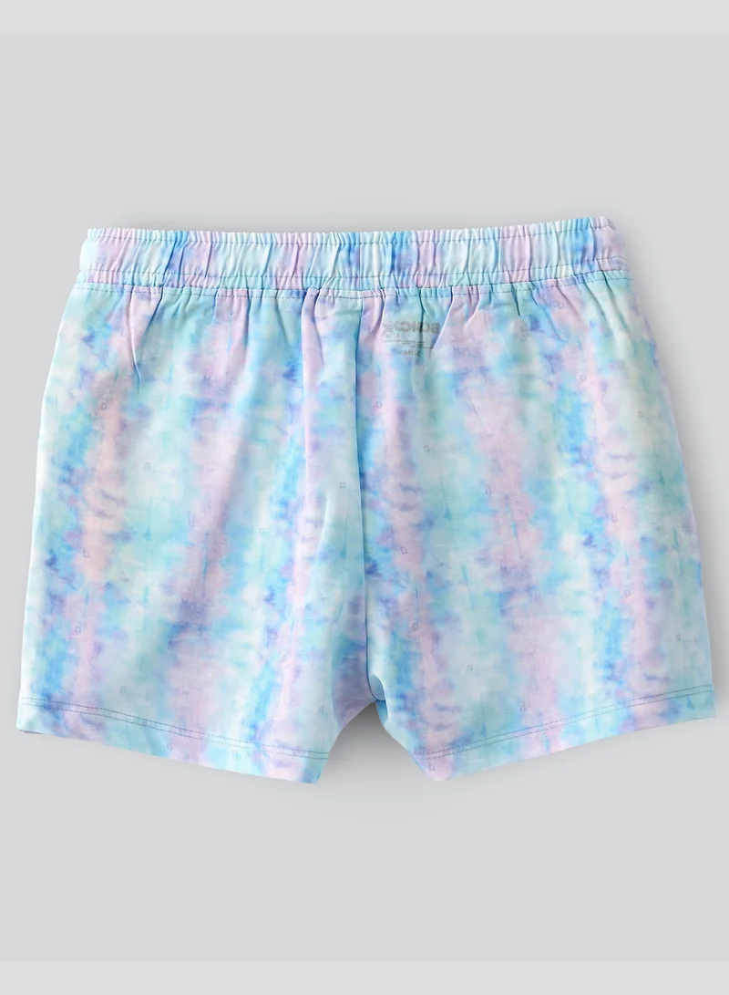 جيلين شورتات محبوكة مصبوغة بالربط مع رباط