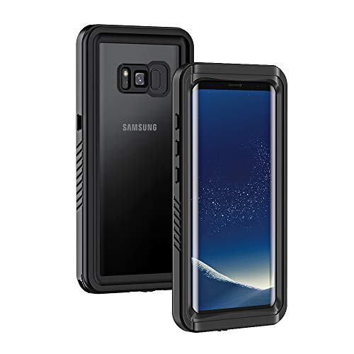 Lanhiem for Samsung Galaxy S8+ Plus Case, IP68 Waterproof Dustproof Case with Built-in Screen Protector, Rugged Full Body Shockproof Protective Phone Cover for Galaxy S8 Plus (Black) - Image 1