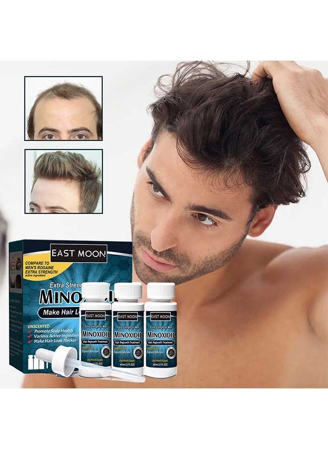 East Moon Extra Strength Hair Regrowth Serum 60ml，Hair Regrowth Treatment For Stronger, Thicker Longer Hair，Stops Hair Thinning (3 Pack)  - Image 1