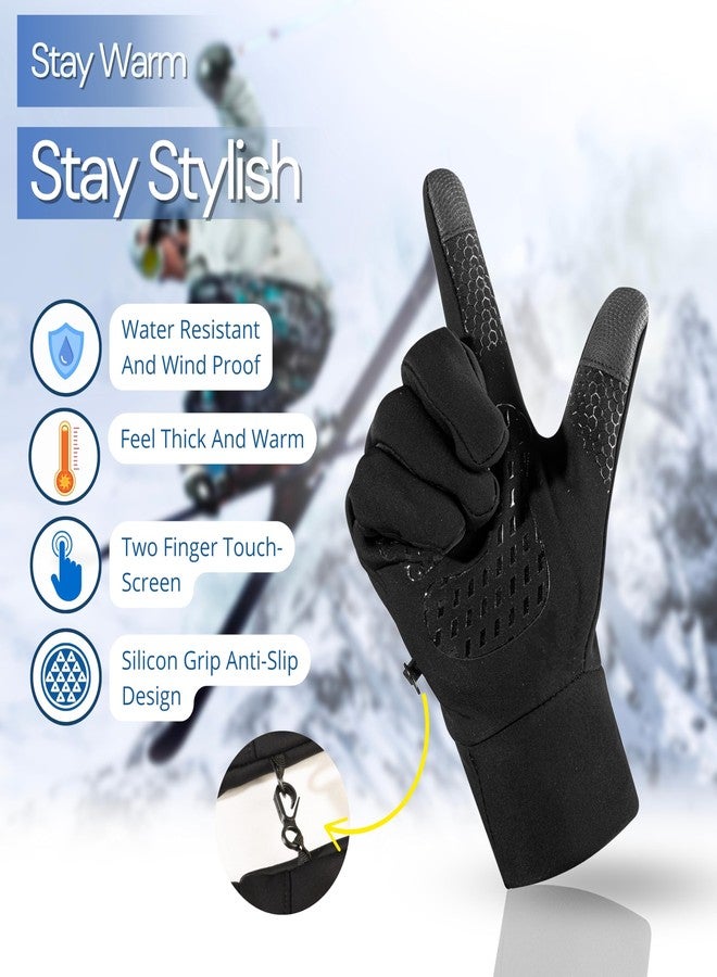 BADOWL ThermaGrip Water-Resistant Winter Gloves with Touchscreen Fingers, Windproof, Anti-Slip Silicone Grip, Insulated Thermal Gloves for Outdoor Activities - Image 3