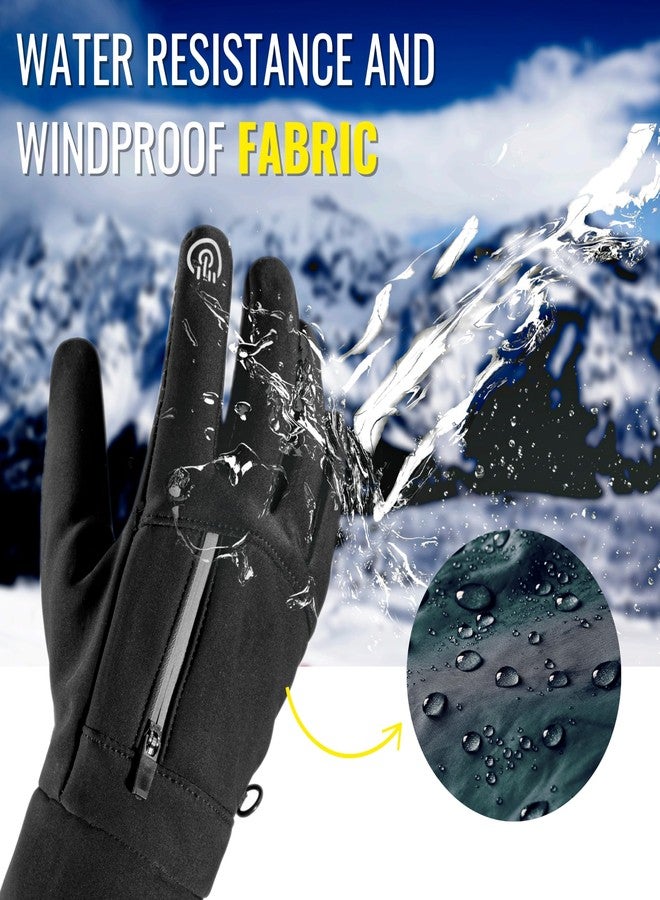 BADOWL ThermaGrip Water-Resistant Winter Gloves with Touchscreen Fingers, Windproof, Anti-Slip Silicone Grip, Insulated Thermal Gloves for Outdoor Activities - Image 4