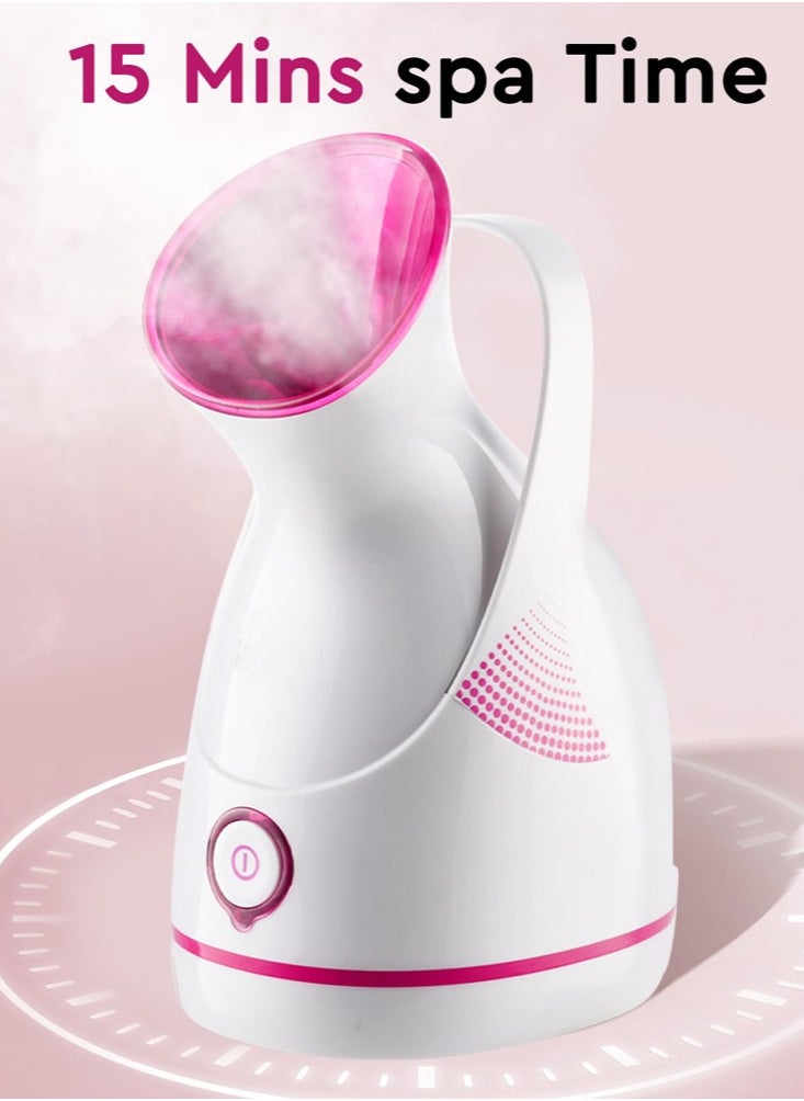 Facial Steamer - Nano Ionic Face Steamer Warm Mist Steamer for Home Sauna SPA, Humidifier for Face Steamer for Deep Cleaning Unclogs Pores Sinuses