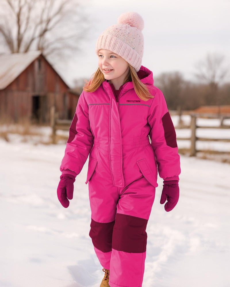 Pink Platinum Girls' Snowmobile Snowsuit (2T, Pink) - Image 1