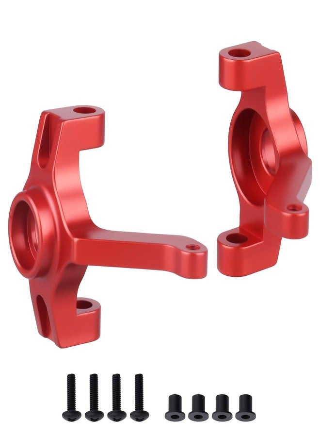 Hobbypark Aluminum Caster Mounts Steering Knuckles Hub Carrier (L/R) for Redcat Everest Gen7 PRO/Sport Replacement of 180002 (Set of 2) (Red) - Image 1
