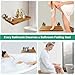 Bootuu 20 Inchs Teak Folding Shower Seat Wall Mounted Fold Down Shower Seat for Inside Shower Home Care Folding Shower Seat Wall Mounted Shower Bench with 400 Lb Wood - Image 4