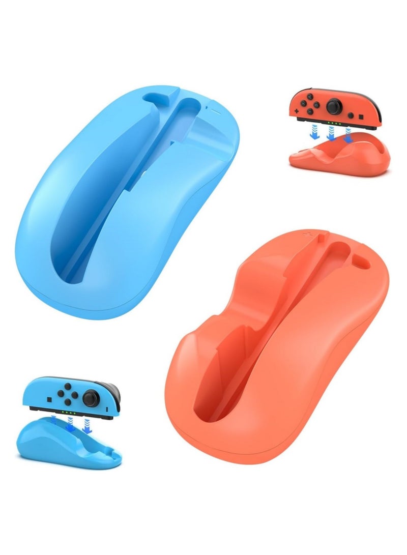 Aookay Switch 2 Gaming Controller Mouse for Nintendo Switch 2 (2025) Joy-Con, 2 Pack Ergonomic Mice Grip, Mini Portable Switch 2 Accessories for Switch 2 Joycon (Orange & Blue)  - Image 1