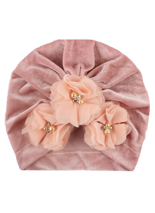 DonLeeving 30 PCS Rhinestone Pearl Apricot Color Chiffon Flower Sewing Fabric Appliques for Clothing, Headbands Flower, Crafts, Party Decoration, Sewing Applique  - Image 4