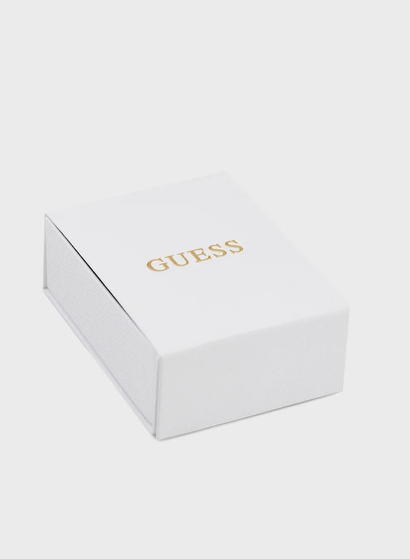 GUESS Monogram Hoop Earrings