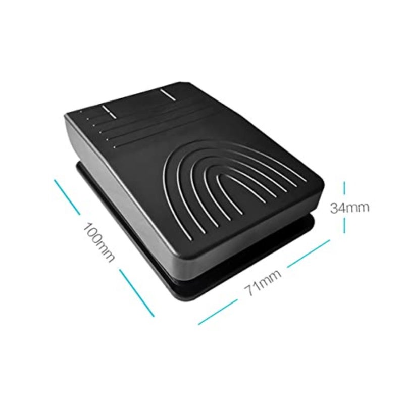 USB Foot Pedal Switch, Video Game PC Hands Free Footswitch One Key Control Program Computer Mouse Keyboard HID with 2m Cable, for Transcription, Push to talk, Zoom, Streaming, Gaming Black - Image 2