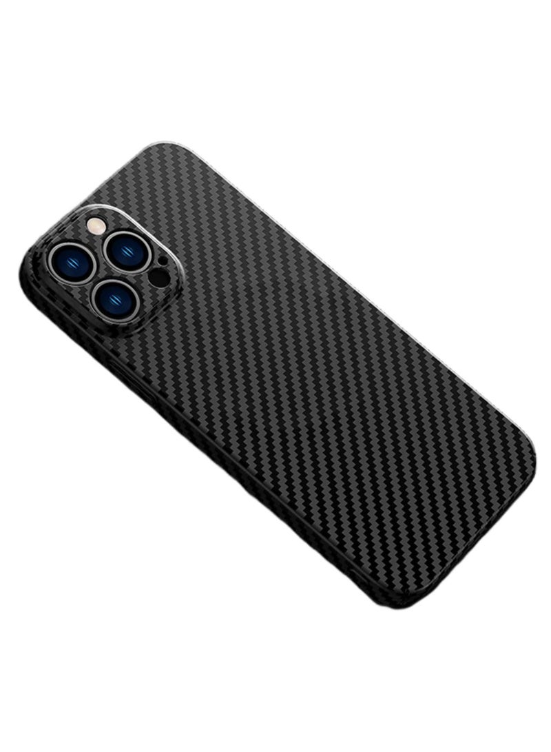 ELTRAZONE Personality Handsome Light Thin Carbon Fiber Pattern PC Phone case Compatible with iPhone 12 Pro max Unique Comfortable Cool Shockproof Back Cover - Image 1