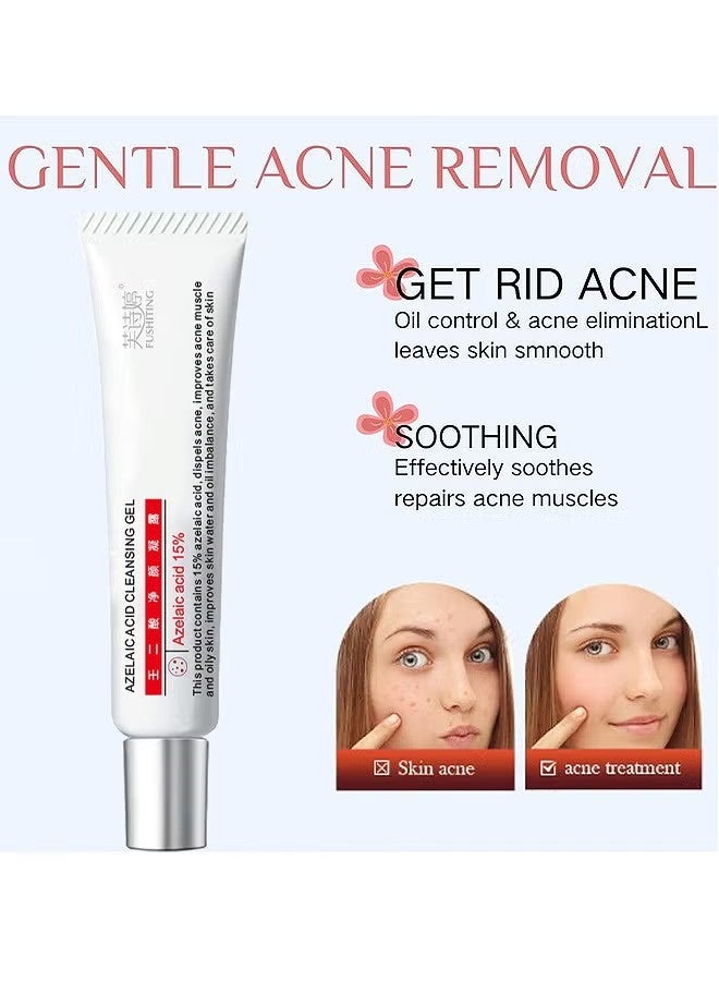 FUSHITING Azelaic Acid 15% Acne Tratment Cream, Acne Cream for Face, Spot Treatment, Anti Acne Gel For Spot Prone Skin, Rosacea Reducing Relief Pimple Breakouts Blackhead Pigmentation and Redness,Hydrate 15g - Image 4
